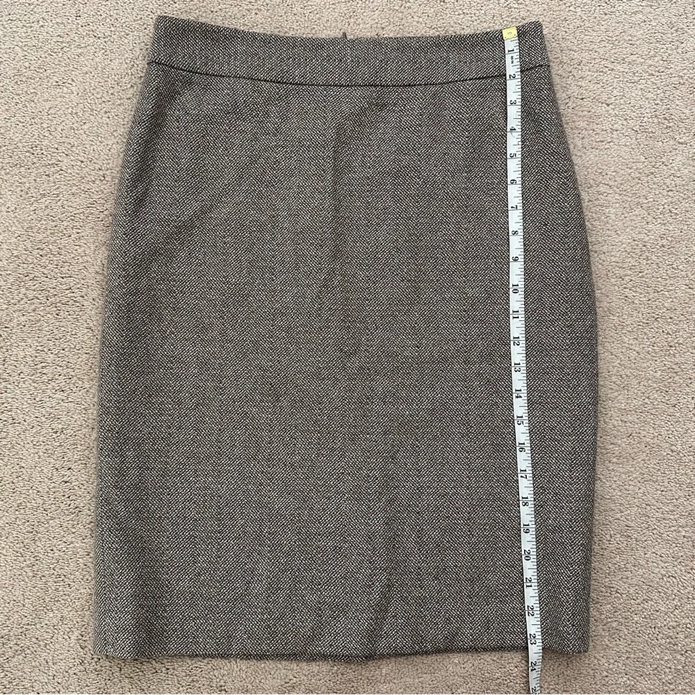 Brown Wool Tweed Fall Pencil Skirt - Ann Taylor / Business Casual / Office